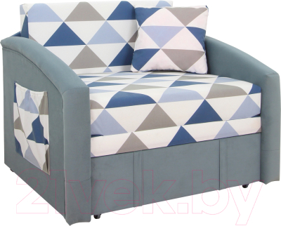 Диван DiArt Кеша 1000 (велюр Olaf Blue/Магия 88) - фото