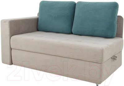 Тахта DiArt Студент левая (велюр Магия 172/Магия 53) - фото