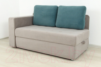 Тахта DiArt Студент левая (велюр Магия 172/Магия 53)