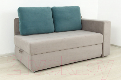 Тахта DiArt Студент правая (велюр Магия 172/Магия 53)