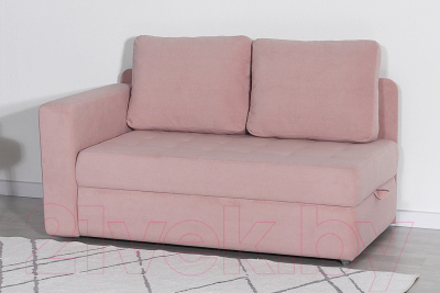 Тахта DiArt Студент левая (велюр Ultra Rose)