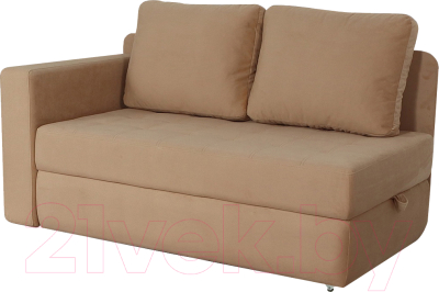 Тахта DiArt Студент левая (велюр Velutto 02) - фото