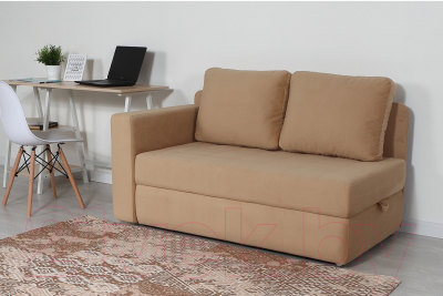 Тахта DiArt Студент левая (велюр Velutto 02)