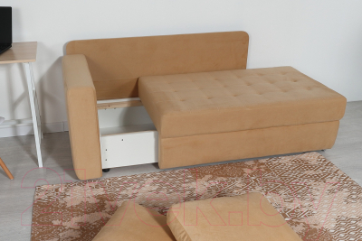 Тахта DiArt Студент левая (велюр Velutto 02)