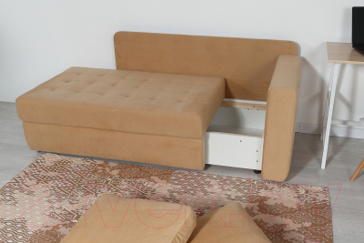 Тахта DiArt Студент правая (велюр Velutto 02)