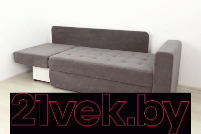 Тахта DiArt Студент 2П правая (велюр Willy Mint/Магия 57)