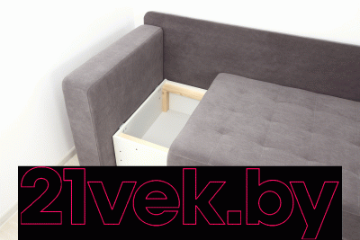 Тахта DiArt Студент 2П правая (велюр Willy Mint/Магия 57)