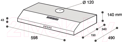 Вытяжка плоская ZORG Piano 600 60 M