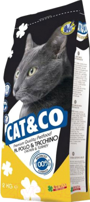 Сухой корм для кошек Adragna Cat&Co Adult Chicken & Turkey - фото