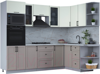 Готовая кухня Интерлиния Тренд 1.68x2.6 ВТ правая - фото