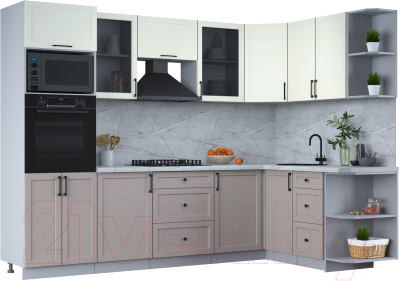 Готовая кухня Интерлиния Тренд 1.68x2.8 ВТ правая - фото