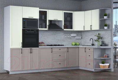 Готовая кухня Интерлиния Тренд 1.68x3.2 ВТ правая