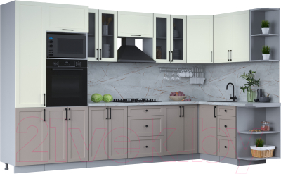 Готовая кухня Интерлиния Тренд 1.68x3.4 ВТ правая - фото