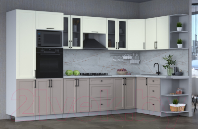 Готовая кухня Интерлиния Тренд 1.68x3.4 ВТ правая