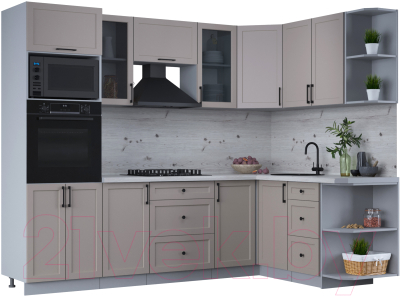 Готовая кухня Интерлиния Тренд 1.68x2.6 ВТ правая - фото