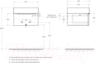 Тумба под умывальник Cezares Premium 55412