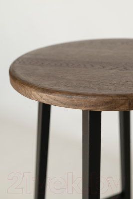 Табурет барный Stal-Massiv Круглое сиденье / SMH-63DD (дуб мореный/черный)