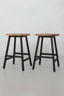 Набор табуретов Stal-Massiv SMH-245ND (2шт, дуб натуральный/черный)