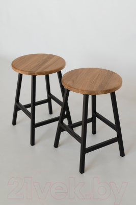 Набор табуретов Stal-Massiv SMH-245ND (2шт, дуб натуральный/черный)