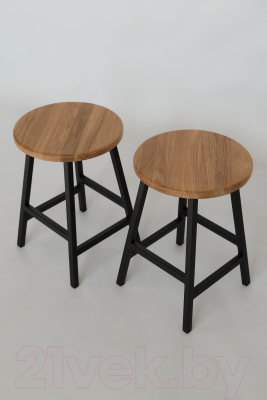 Набор табуретов Stal-Massiv SMH-245ND (2шт, дуб натуральный/черный)
