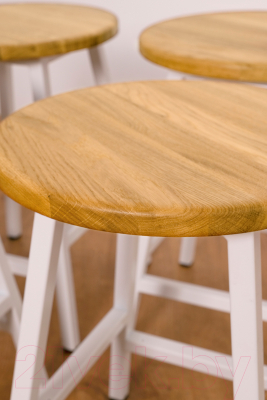 Набор табуретов Stal-Massiv SMH-245NW (2шт, дуб натуральный/белый)