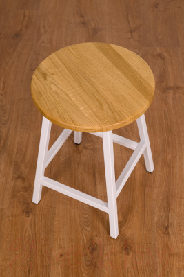 Набор табуретов Stal-Massiv SMH-245NW (2шт, дуб натуральный/белый)