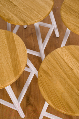 Набор табуретов Stal-Massiv SMH-245NW (2шт, дуб натуральный/белый)