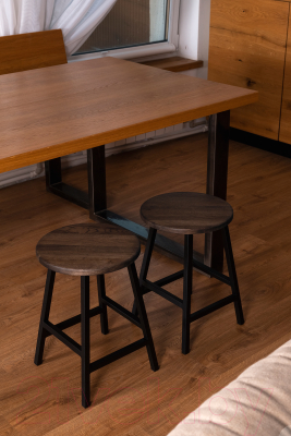 Набор табуретов Stal-Massiv SMH-245DD (2шт, дуб мореный/черный)