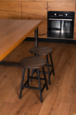 Набор табуретов Stal-Massiv SMH-245DD (2шт, дуб мореный/черный)