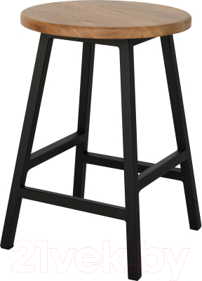 Табурет Stal-Massiv SMH-45ND (дуб натуральный/черный) - фото