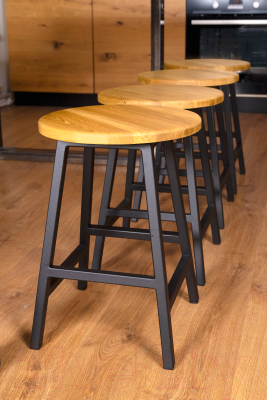 Табурет Stal-Massiv SMH-45ND (дуб натуральный/черный)