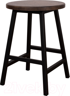 Табурет Stal-Massiv SMH-45DD (дуб мореный/черный) - фото