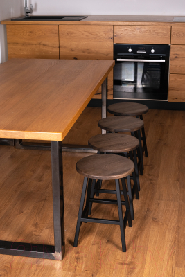 Табурет Stal-Massiv SMH-45DD (дуб мореный/черный)