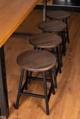 Табурет Stal-Massiv SMH-45DD (дуб мореный/черный)