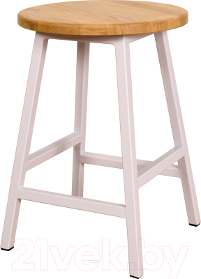 Табурет Stal-Massiv SMH-45NW (дуб натуральный/белый) - фото