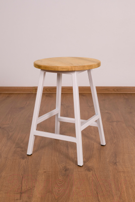 Табурет Stal-Massiv SMH-45NW (дуб натуральный/белый)