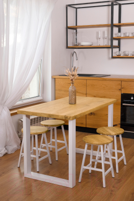 Табурет Stal-Massiv SMH-45NW (дуб натуральный/белый)