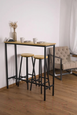 Барный стол Stal-Massiv SMT-108ND (дуб натуральный/черный)