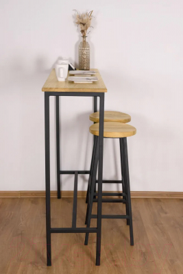 Барный стол Stal-Massiv SMT-108ND (дуб натуральный/черный)