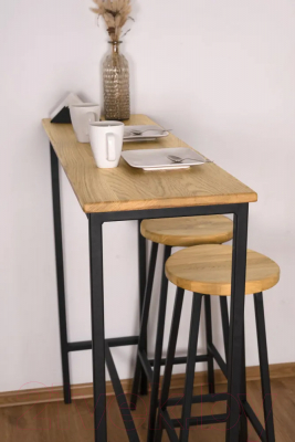 Барный стол Stal-Massiv SMT-108ND (дуб натуральный/черный)