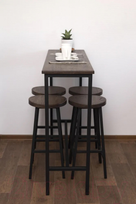 Барный стол Stal-Massiv SMT-108DD (дуб мореный/черный)