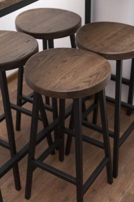 Барный стол Stal-Massiv SMT-108DD (дуб мореный/черный)