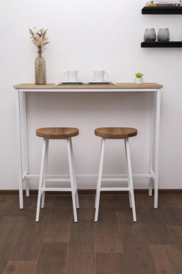 Барный стол Stal-Massiv SMT-108NW (дуб натуральный/белый)