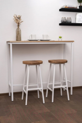 Барный стол Stal-Massiv SMT-108NW (дуб натуральный/белый)