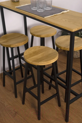 Барный стол Stal-Massiv SMT-95ND (дуб натуральный/черный)