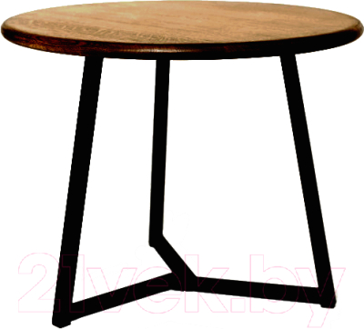 Журнальный столик Stal-Massiv 54x42.5 / SMT-54DD (дуб мореный/черный) - фото