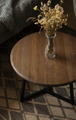 Журнальный столик Stal-Massiv 54x42.5 / SMT-54DD (дуб мореный/черный)