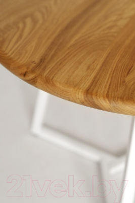 Журнальный столик Stal-Massiv 54x42.5 / SMT-54NW (дуб натуральный/белый)