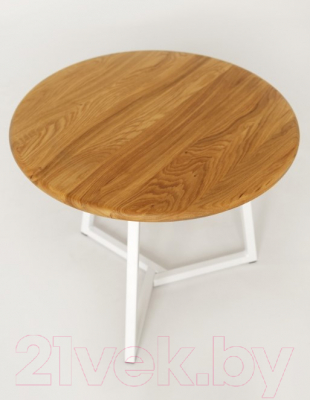 Журнальный столик Stal-Massiv 54x42.5 / SMT-54NW (дуб натуральный/белый)