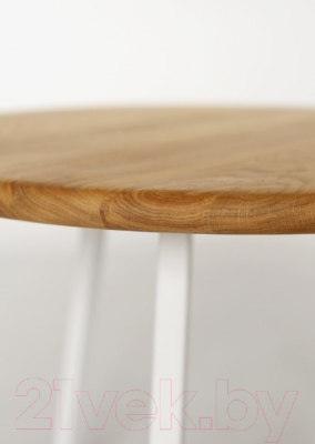 Журнальный столик Stal-Massiv 54x42.5 / SMT-54NW (дуб натуральный/белый)